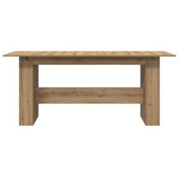 Berkfield Home Dining Table Artisan Oak 180x90x76 cm Engineered Wood in Brown - Size: 180 x 90 x 76 cm - thumbnail 5