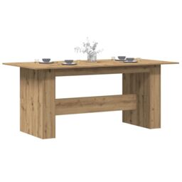 Berkfield Home Dining Table Artisan Oak 180x90x76 cm Engineered Wood in Brown - Size: 180 x 90 x 76 cm - thumbnail 4