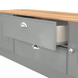 Ready Assembled 2 U Albert 2 Door 2 Drawer Superwide TV Unit (Ready Assembled) in Dark Grey - thumbnail 7