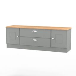 Ready Assembled 2 U Albert 2 Door 2 Drawer Superwide TV Unit (Ready Assembled) in Dark Grey - thumbnail 4