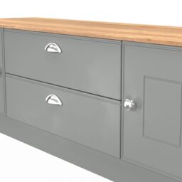 Ready Assembled 2 U Albert 2 Door 2 Drawer Superwide TV Unit (Ready Assembled) in Dark Grey - thumbnail 5