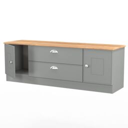 Ready Assembled 2 U Albert 2 Door 2 Drawer Superwide TV Unit (Ready Assembled) in Dark Grey - thumbnail 6