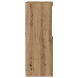 Berkfield Home Sideboard with LED Lights Artisan Oak 60x37x100 cm in Brown - Size: 60 x 37 x 100 cm - thumbnail 7