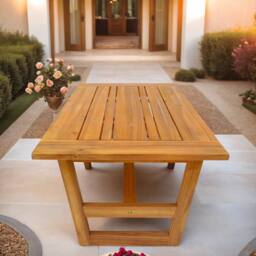 Direct Wicker Acacia Wooden Garden Coffee Table, Outdoor Patio Durable Tea Table in Brown - Size: 1 Pack - thumbnail 3