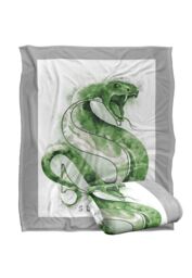 Warner Brothers Harry Potter Slytherin Wash Blanket 152 x 127 cm in White - thumbnail 2