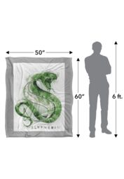 Warner Brothers Harry Potter Slytherin Wash Blanket 152 x 127 cm in White - thumbnail 5