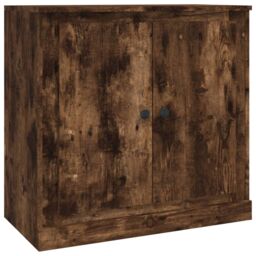 Berkfield Home Sideboard Smoked Oak 70x35.5x67.5 cm Engineered Wood in Brown - thumbnail 2