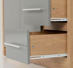 Seconique Seville 3 Door 2 Drawer Wardrobe in Grey - thumbnail 8