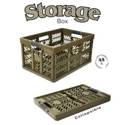 KORVIXA Storage Carry Basket Box Collapsible Organizer Bin in Olive - Size: 500mm - thumbnail 3