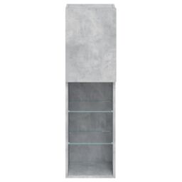 Berkfield Home TV Cabinets with LED Lights 2 pcs Concrete Grey 30.5x30x102 cm - thumbnail 9