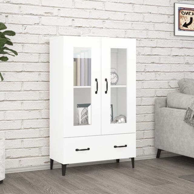 Berkfield Home Highboard White 70x31x115 cm Engineered Wood - Size: 70 x 31 x 115 cm - image 1