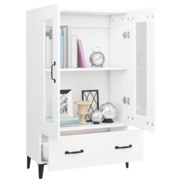 Berkfield Home Highboard White 70x31x115 cm Engineered Wood - Size: 70 x 31 x 115 cm - thumbnail 4