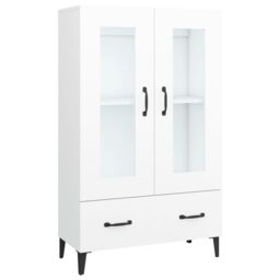 Berkfield Home Highboard White 70x31x115 cm Engineered Wood - Size: 70 x 31 x 115 cm - thumbnail 2