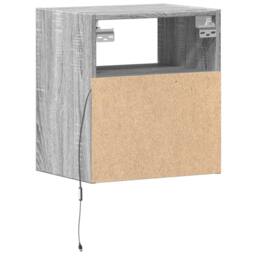 Berkfield Home TV Wall Cabinets with LED Lights 2 pcs Grey Sonoma 41x31x45 cm - Size: 41 x 31 x 45 cm - thumbnail 8