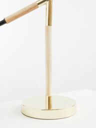 Orsina Metalic Finish Table Lamp, Adjustable Height Lamp, Easy-to-Use Chrome Table Lamp, Focused Office Lamp in Gold - thumbnail 6