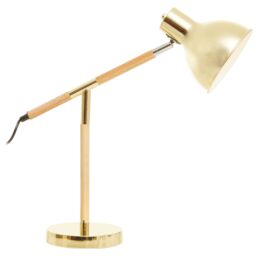 Orsina Metalic Finish Table Lamp, Adjustable Height Lamp, Easy-to-Use Chrome Table Lamp, Focused Office Lamp in Gold - thumbnail 2