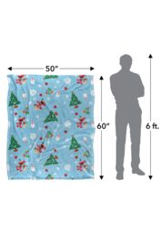 Sesame Street Holiday Footprints In The Snow Pattern Silky Touch Super Soft Throw Blanket 152 X 127 cm in White - thumbnail 5