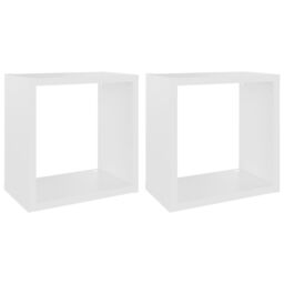 Berkfield Home Wall Cube Shelves 2 pcs White 26x15x26 cm - Size: 26 x 15 x 26 cm - thumbnail 2