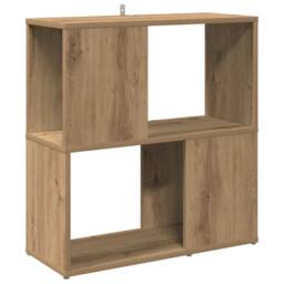 Berkfield Home Book Cabinet Artisan Oak 60x24x63 cm Engineered Wood in Brown - Size: 60 x 24 x 63 cm - thumbnail 1