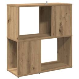 Berkfield Home Book Cabinet Artisan Oak 60x24x63 cm Engineered Wood in Brown - Size: 60 x 24 x 63 cm - thumbnail 6