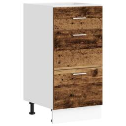 Berkfield Home Durable Bottom Cabinet Old Wood 40x46x81.5 cm Engineered Wood in Brown - thumbnail 3