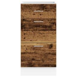 Berkfield Home Durable Bottom Cabinet Old Wood 40x46x81.5 cm Engineered Wood in Brown - thumbnail 4