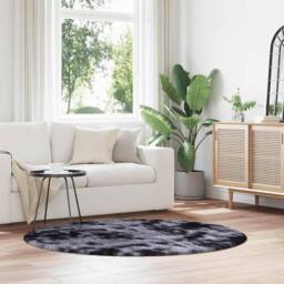 Berkfield Home Shaggy Rug High Pile NAVARRA Dark Grey 160x160 cm Polyester - Size: Medium - thumbnail 2
