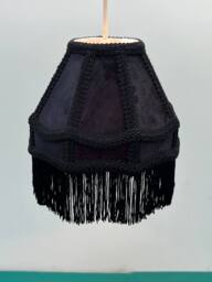 K LIVING Tassle 12inch Black Traditional Shade with Tassels - thumbnail 2