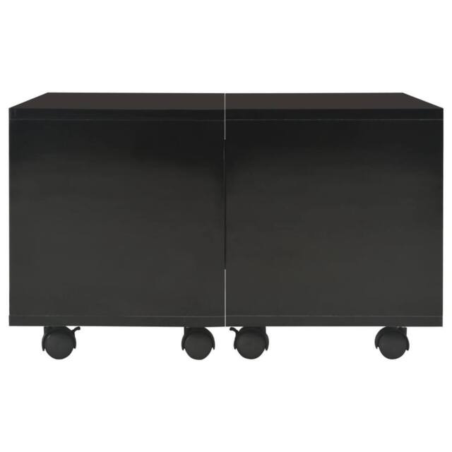 Berkfield Home Elegant Coffee Table High Gloss Black 60x60x35 cm Engineered Wood - Size: 60 x 60 x 35 cm
