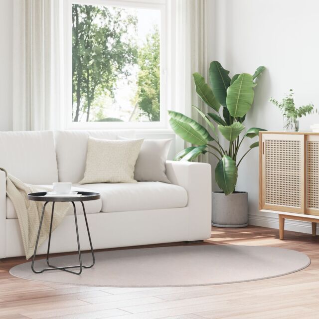 "Berkfield Home Rug ""HUARTE"" Short Pile Soft & Washable Sand 140x200 cm in Beige - Size: Medium" - image 1