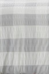Fusion 'Seersucker Gingham' Textured Duvet Cover Set in Silver - Size: King - thumbnail 3