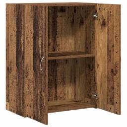 Berkfield Home Office Cabinet Old Wood 60 x 32 x 77.5 cm - Engineered Wood in Brown - thumbnail 5