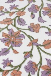 Paoletti Mentera 100% Cotton Floral Cushion in Lilac - Size: 50 cm x 50 cm - thumbnail 4