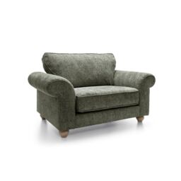 Abakus Direct Ingrid Collection Cuddle Chair in Rifle Green in Pale Green - thumbnail 3