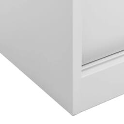 Berkfield Home Office Cabinet with Sliding Door Light Grey 90x40x90 cm Steel - Size: 90 x 40 x 90 cm - thumbnail 6