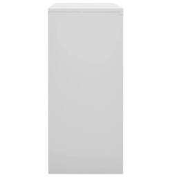 Berkfield Home Office Cabinet with Sliding Door Light Grey 90x40x90 cm Steel - Size: 90 x 40 x 90 cm - thumbnail 4