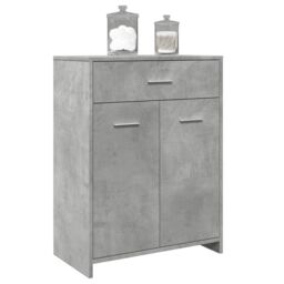 Berkfield Home Bathroom Cabinet Concrete Grey 60x33x80 cm Engineered Wood - Size: 60 x 33 x 80 cm - thumbnail 1