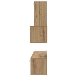 Berkfield Home Wall TV Cabinet 4 pcs Artisan oak 80 x 30 x 30 cm Medium in Brown - thumbnail 9