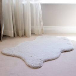 Voltico Super Soft Faux Fur Rug - Luxury Accent Rug for Bedroom & Lounge in Cream - Size: 100 cm x 110 cm - thumbnail 1