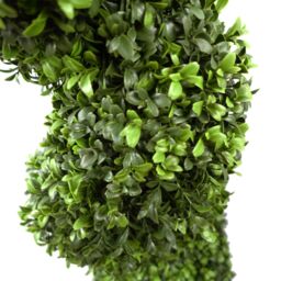 Leaf Artificial 120cm Pair of Spiral Buxus Tree UV Resistant Outdoor in Green - thumbnail 3