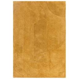 FurnitureboxUK Rift Mustard Yellow Carved Arches Rug - Size: 160 cm x 230 cm - thumbnail 4