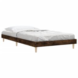 Berkfield Home Bed Frame Smoked Oak 100x200 cm Engineered Wood in Brown - thumbnail 5