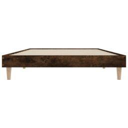 Berkfield Home Bed Frame Smoked Oak 100x200 cm Engineered Wood in Brown - thumbnail 6