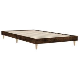 Berkfield Home Bed Frame Smoked Oak 100x200 cm Engineered Wood in Brown - thumbnail 3
