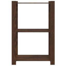 Berkfield Home Beautiful 3-Tier Storage Rack Brown 60x38x90 cm Solid Wood Pine - Size: 60 x 38 x 90 cm
