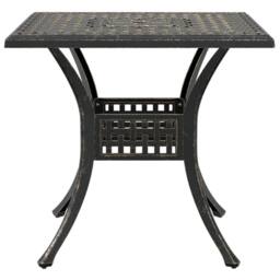 Berkfield Home 5 Piece Garden Dining Set Bronze Cast Aluminium in Brown - thumbnail 4