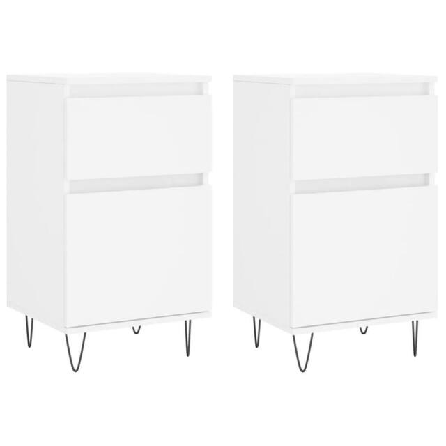 Berkfield Home Sideboards 2 pcs White 40x35x70 cm Engineered Wood - Size: 40 x 35 x 70 cm - image 1