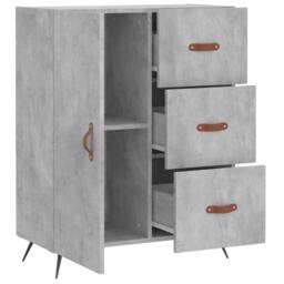 Berkfield Home Sideboard Concrete Grey 69.5x34x90 cm Engineered Wood - thumbnail 6