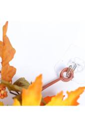 H&O Direct 1.8m Autumn LED Garland - Faux Maple Leaves & Pumpkin Decoration in Orange - thumbnail 5