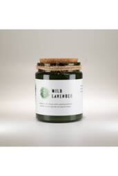 KDMD Wild Lavender Soy Woodwick Candle with 26 Hour Burn in Green - thumbnail 5